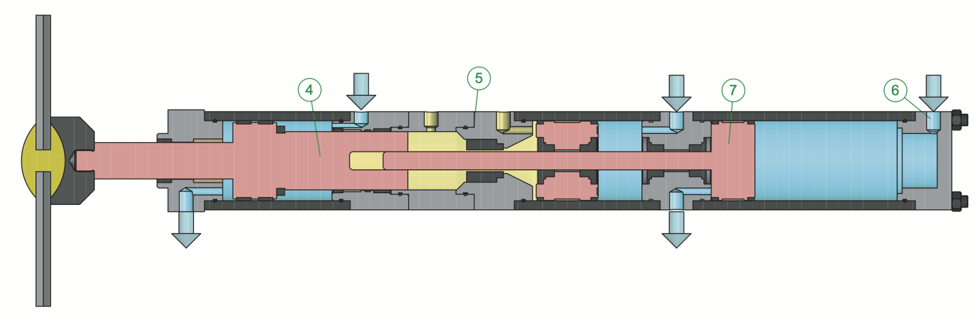 Schéma du fonctionnement des presses hydropneumatique EMG 