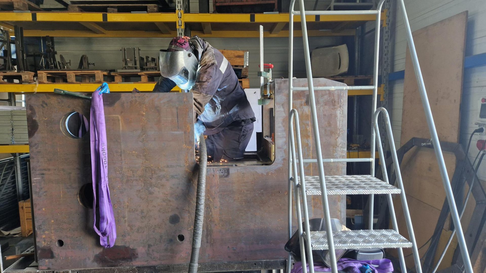 la mecano soudure est la première étape de fabrication des presse mécaniques 80T